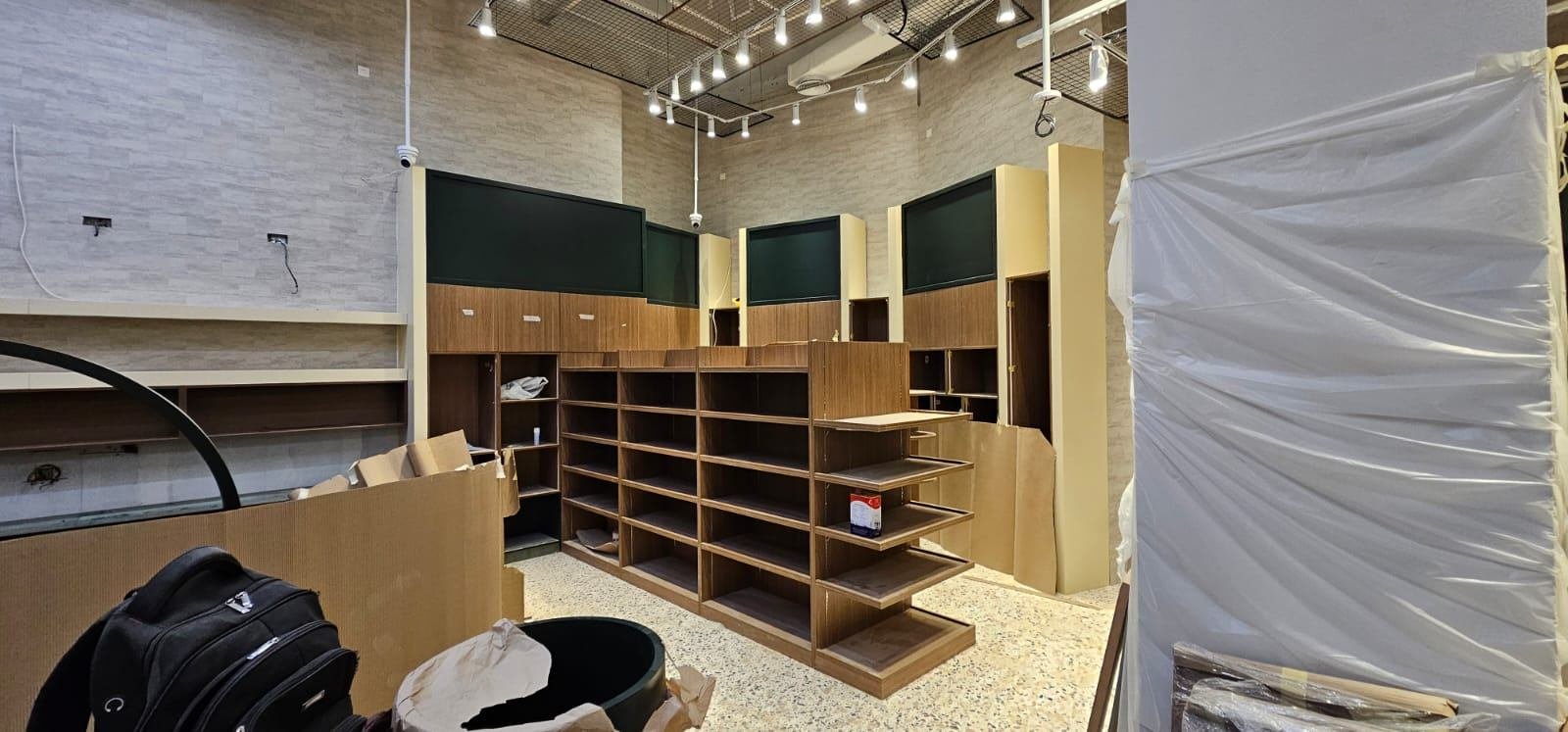 Retail shelving and shop counter joinery installation