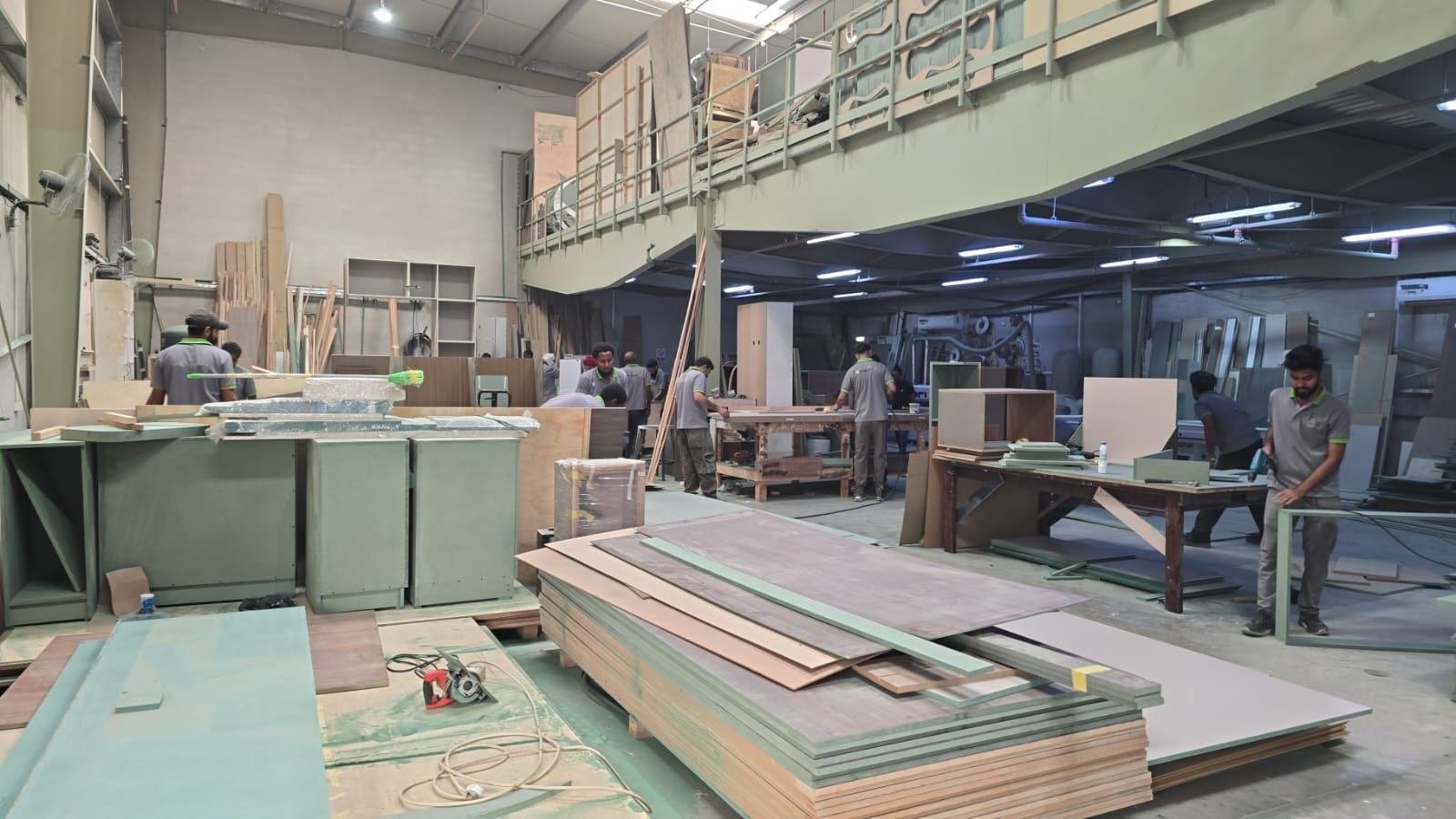 For Life Furniture factory floor with finished cabinetry