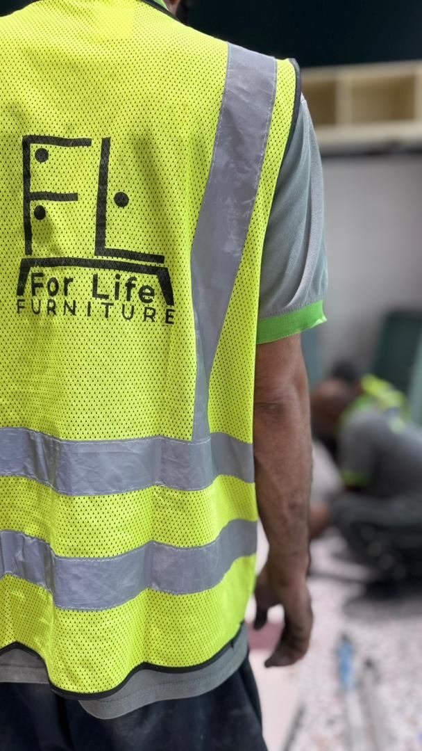 For Life Furniture branded installation team member